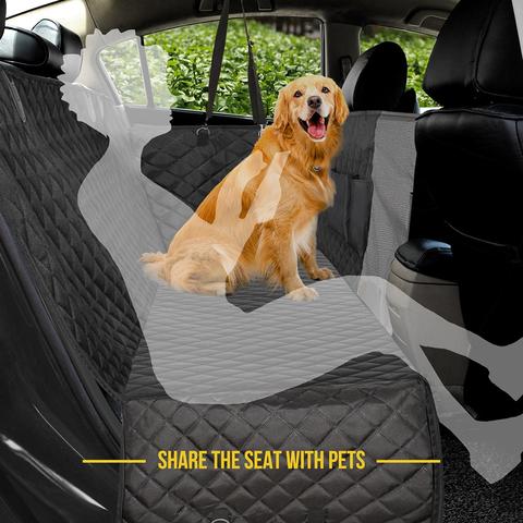 Pet Seat Cover With Side Flaps (View Mesh, Waterproof) - Back Seat Protector